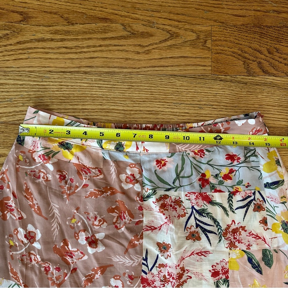 Tahari Patchwork Cottagecore Floral A-Line Skirt - Picture 11 of 14
